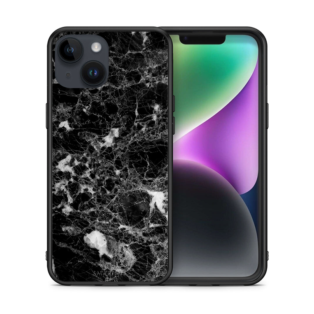 Θήκη iPhone 14 Male Marble από τη Smartfits με σχέδιο στο πίσω μέρος και μαύρο περίβλημα | iPhone 14 Male Marble case with colorful back and black bezels