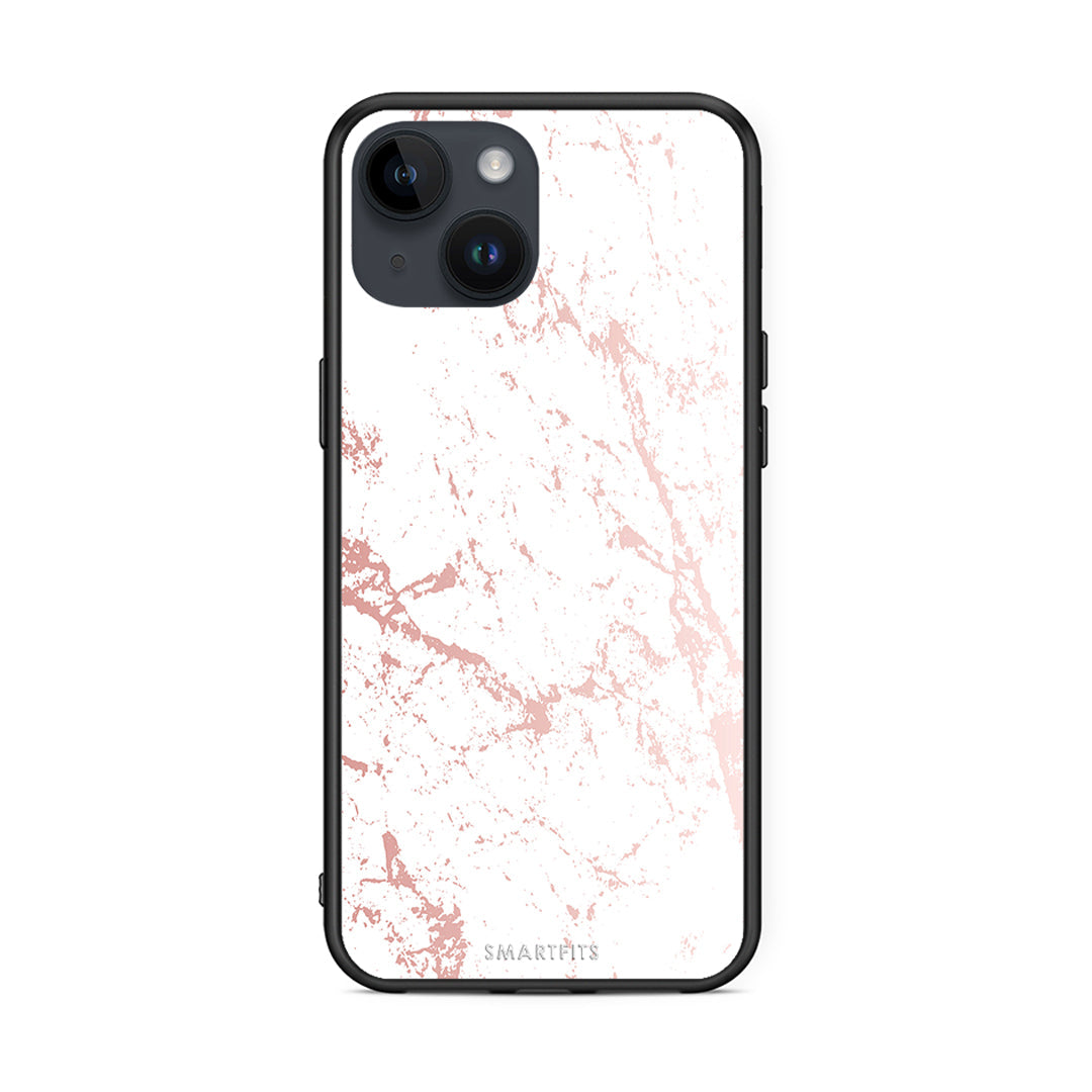 116 - iPhone 14 Pink Splash Marble case, cover, bumper