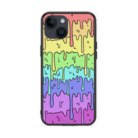 Thumbnail for iPhone 15 Melting Rainbow θήκη από τη Smartfits με σχέδιο στο πίσω μέρος και μαύρο περίβλημα | Smartphone case with colorful back and black bezels by Smartfits