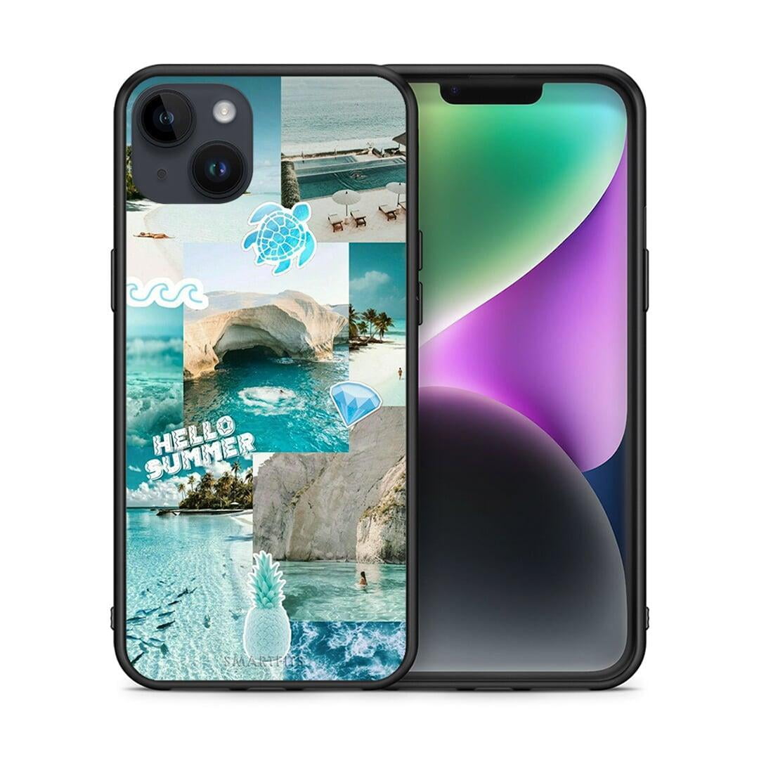 Θήκη iPhone 15 Plus Aesthetic Summer από τη Smartfits με σχέδιο στο πίσω μέρος και μαύρο περίβλημα | iPhone 15 Plus Aesthetic Summer case with colorful back and black bezels