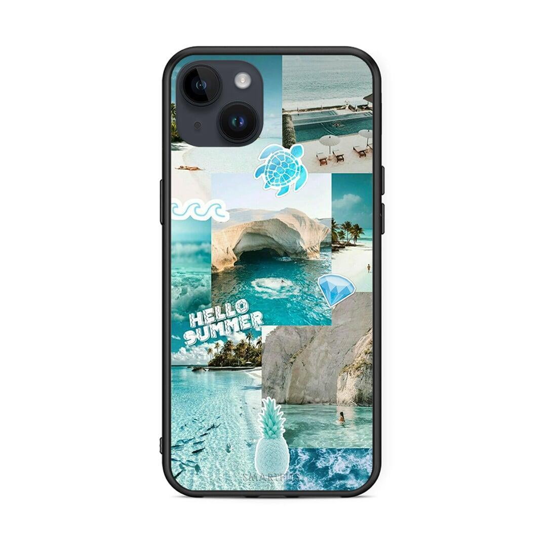 iPhone 15 Plus Aesthetic Summer Θήκη από τη Smartfits με σχέδιο στο πίσω μέρος και μαύρο περίβλημα | Smartphone case with colorful back and black bezels by Smartfits