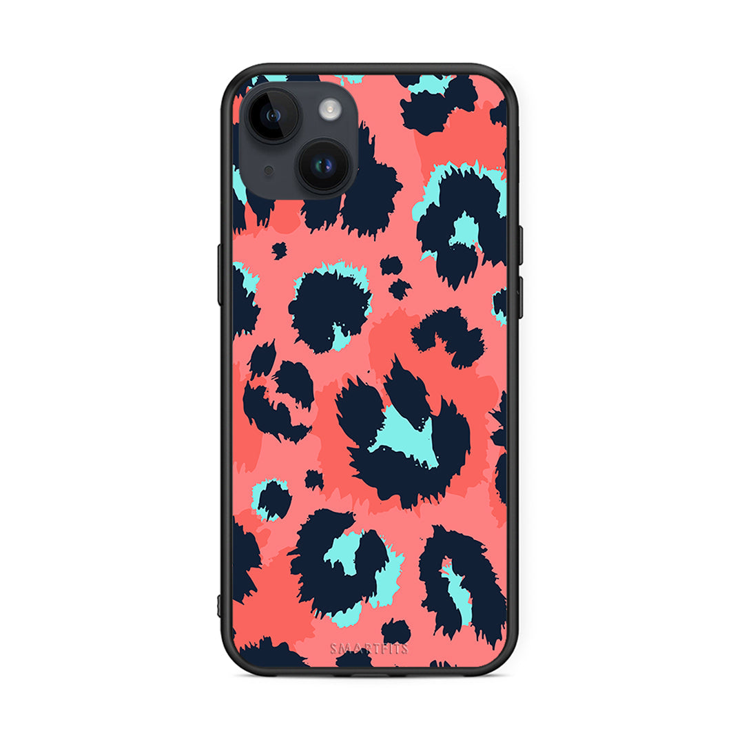 22 - iPhone 15 Plus Pink Leopard Animal case, cover, bumper