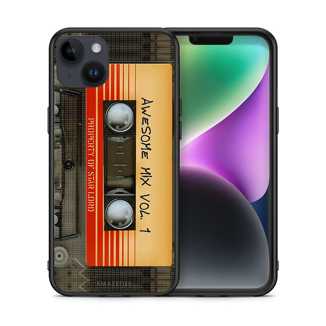 Θήκη iPhone 14 Plus Awesome Mix από τη Smartfits με σχέδιο στο πίσω μέρος και μαύρο περίβλημα | iPhone 14 Plus Awesome Mix case with colorful back and black bezels