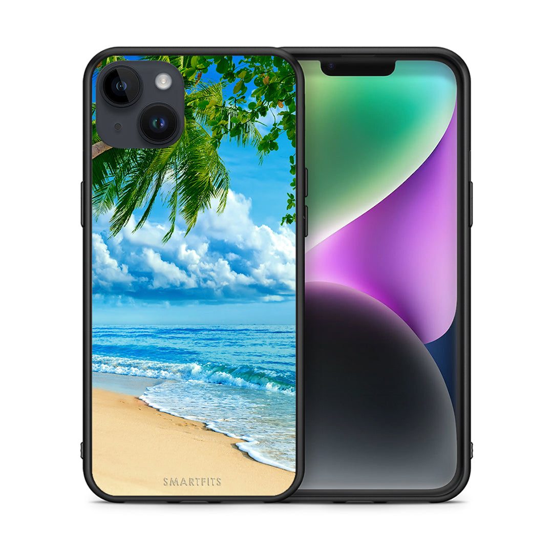 Θήκη iPhone 15 Plus Beautiful Beach από τη Smartfits με σχέδιο στο πίσω μέρος και μαύρο περίβλημα | iPhone 15 Plus Beautiful Beach case with colorful back and black bezels