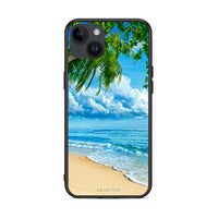 Thumbnail for iPhone 14 Plus Beautiful Beach θήκη από τη Smartfits με σχέδιο στο πίσω μέρος και μαύρο περίβλημα | Smartphone case with colorful back and black bezels by Smartfits