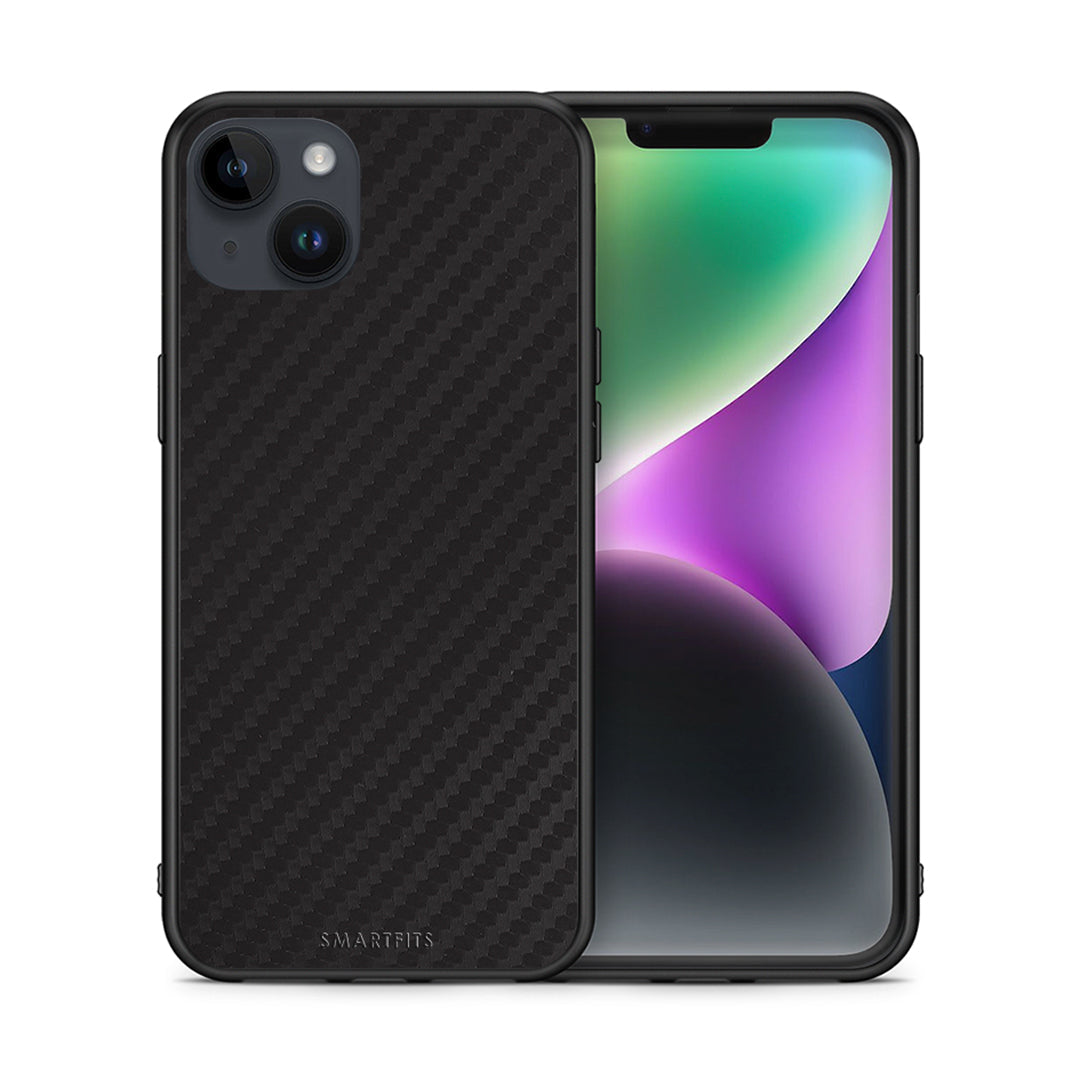 Θήκη iPhone 14 Plus Carbon Black από τη Smartfits με σχέδιο στο πίσω μέρος και μαύρο περίβλημα | iPhone 14 Plus Carbon Black case with colorful back and black bezels