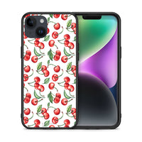 Thumbnail for Θήκη iPhone 14 Plus Cherry Summer από τη Smartfits με σχέδιο στο πίσω μέρος και μαύρο περίβλημα | iPhone 14 Plus Cherry Summer case with colorful back and black bezels