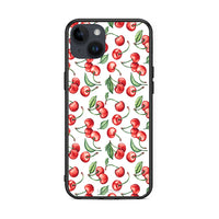 Thumbnail for iPhone 15 Plus Cherry Summer θήκη από τη Smartfits με σχέδιο στο πίσω μέρος και μαύρο περίβλημα | Smartphone case with colorful back and black bezels by Smartfits