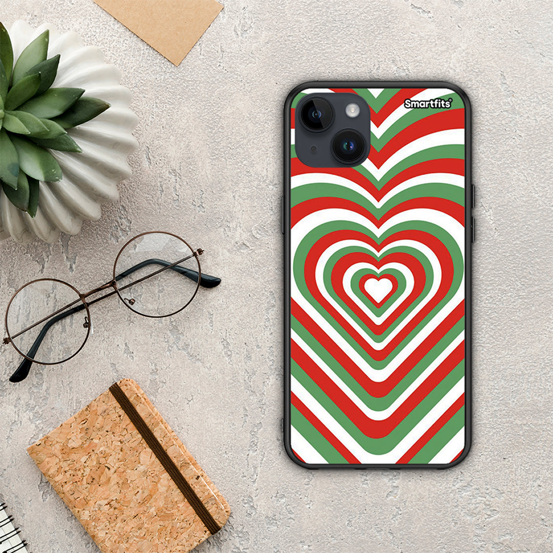 Christmas Hearts - iPhone 14 Plus case