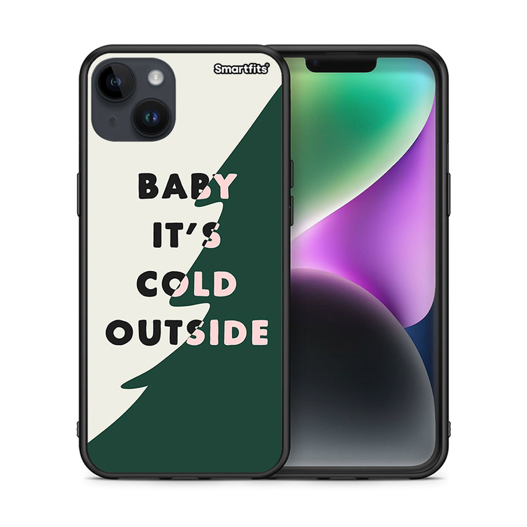 Θήκη iPhone 14 Plus Cold Outside από τη Smartfits με σχέδιο στο πίσω μέρος και μαύρο περίβλημα | iPhone 14 Plus Cold Outside case with colorful back and black bezels