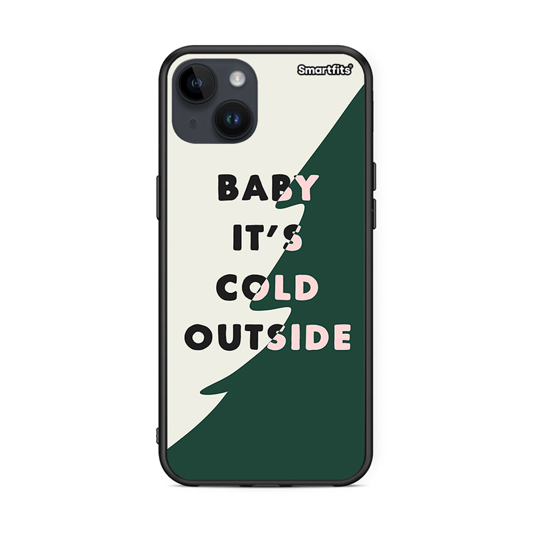 iPhone 14 Plus Cold Outside θήκη από τη Smartfits με σχέδιο στο πίσω μέρος και μαύρο περίβλημα | Smartphone case with colorful back and black bezels by Smartfits