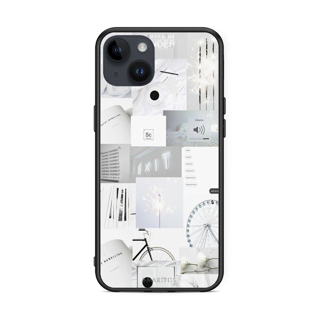 iPhone 15 Plus Collage Make Me Wonder Θήκη Αγίου Βαλεντίνου από τη Smartfits με σχέδιο στο πίσω μέρος και μαύρο περίβλημα | Smartphone case with colorful back and black bezels by Smartfits