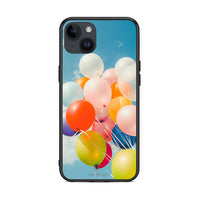 Thumbnail for iPhone 15 Plus Colorful Balloons θήκη από τη Smartfits με σχέδιο στο πίσω μέρος και μαύρο περίβλημα | Smartphone case with colorful back and black bezels by Smartfits