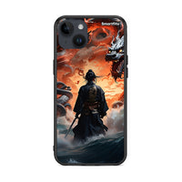 Thumbnail for iPhone 15 Plus Dragons Fight θήκη από τη Smartfits με σχέδιο στο πίσω μέρος και μαύρο περίβλημα | Smartphone case with colorful back and black bezels by Smartfits