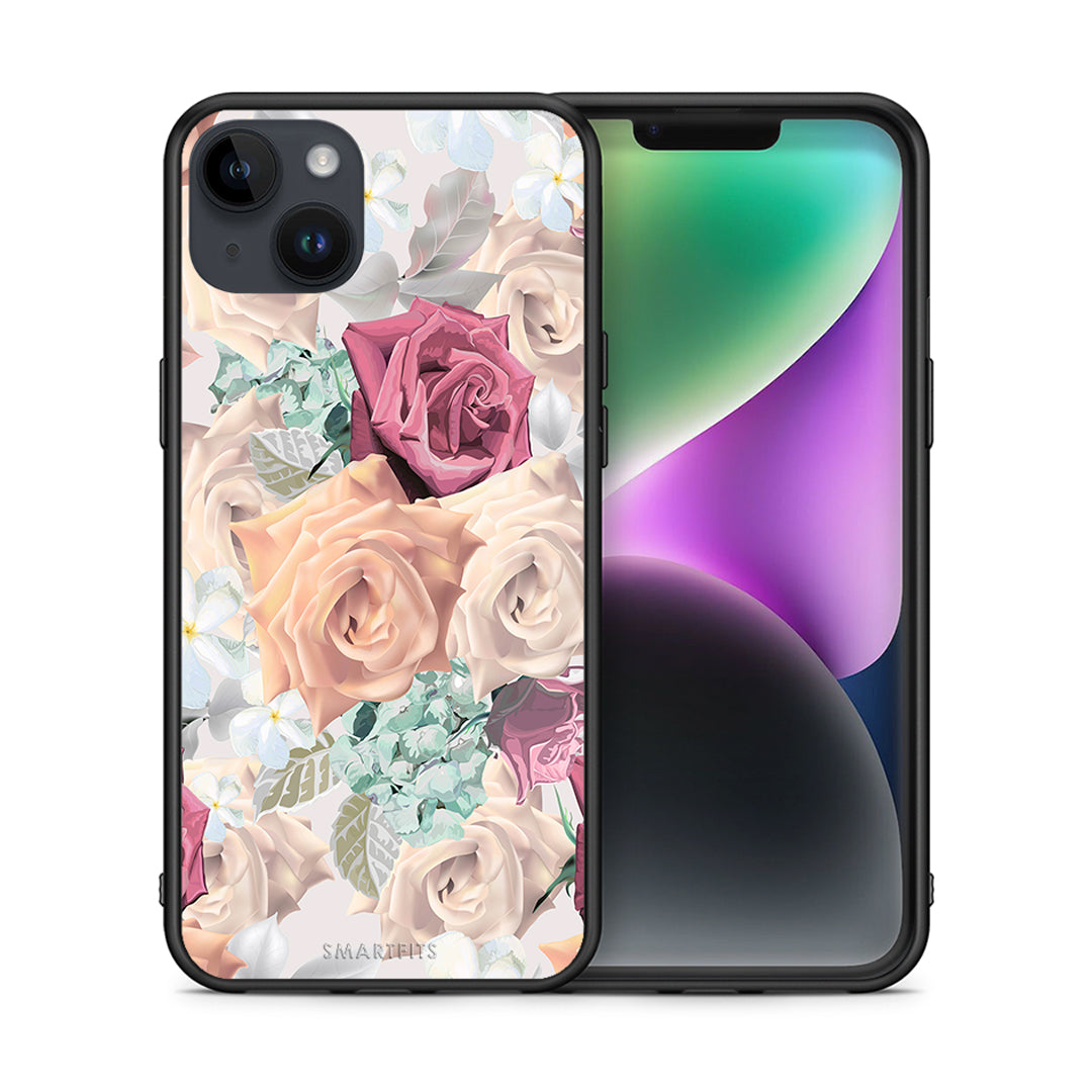 Θήκη iPhone 15 Plus Bouquet Floral από τη Smartfits με σχέδιο στο πίσω μέρος και μαύρο περίβλημα | iPhone 15 Plus Bouquet Floral case with colorful back and black bezels