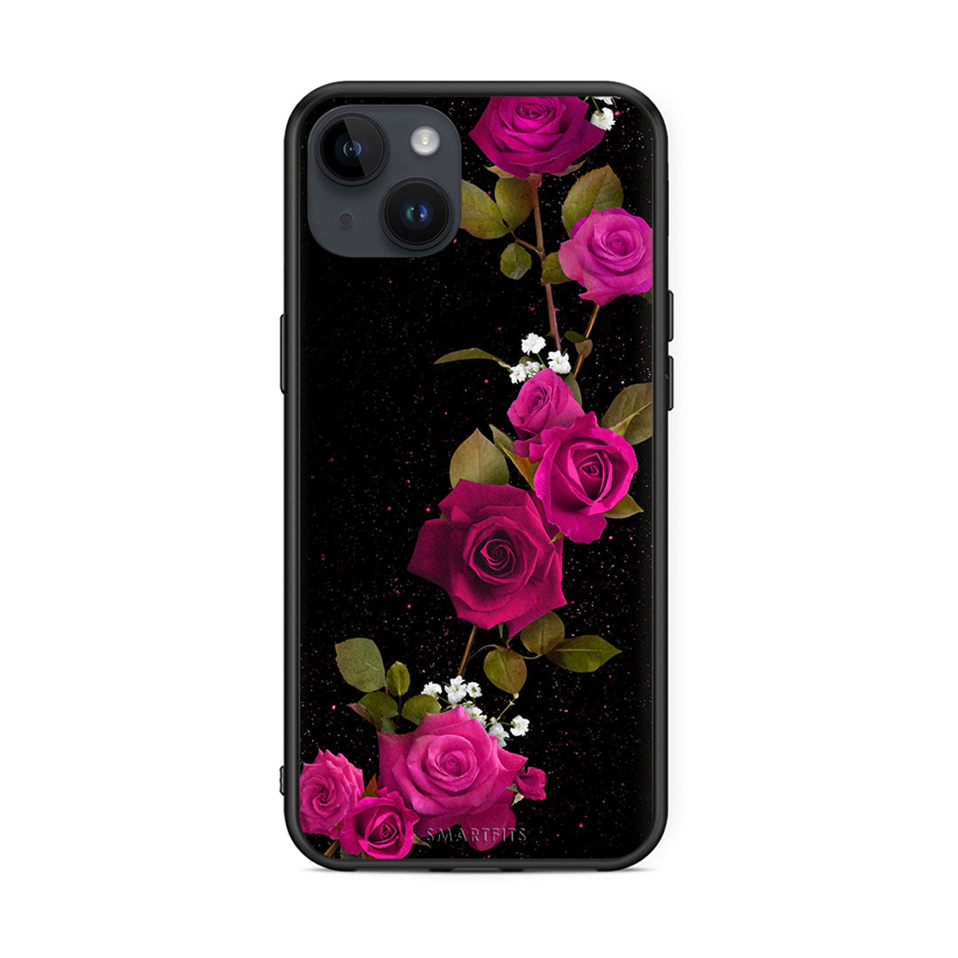 4 - iPhone 15 Plus Red Roses Flower case, cover, bumper