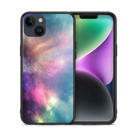 Thumbnail for Θήκη iPhone 15 Plus Rainbow Galaxy από τη Smartfits με σχέδιο στο πίσω μέρος και μαύρο περίβλημα | iPhone 15 Plus Rainbow Galaxy case with colorful back and black bezels