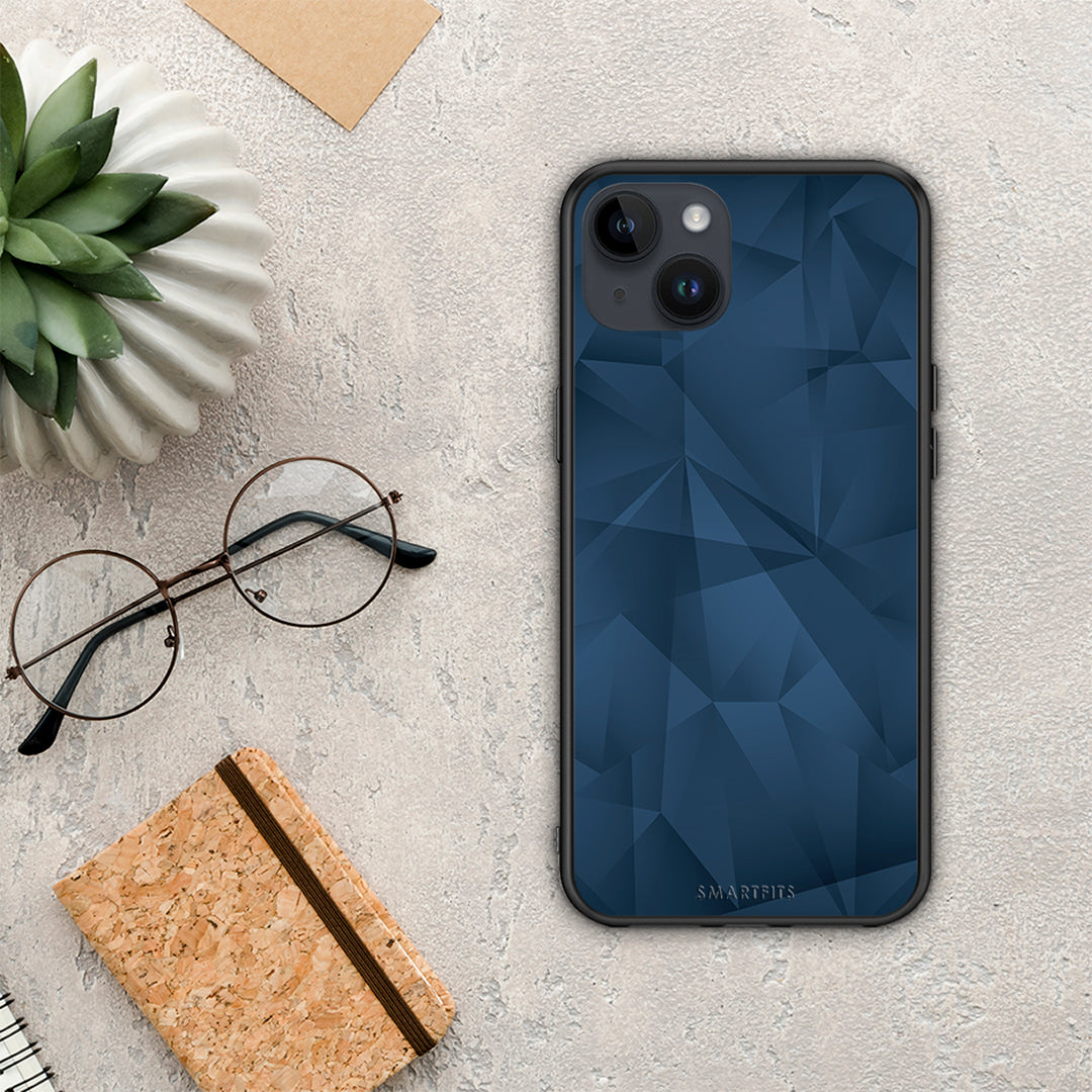 Geometric Blue Abstract - iPhone 14 Plus case