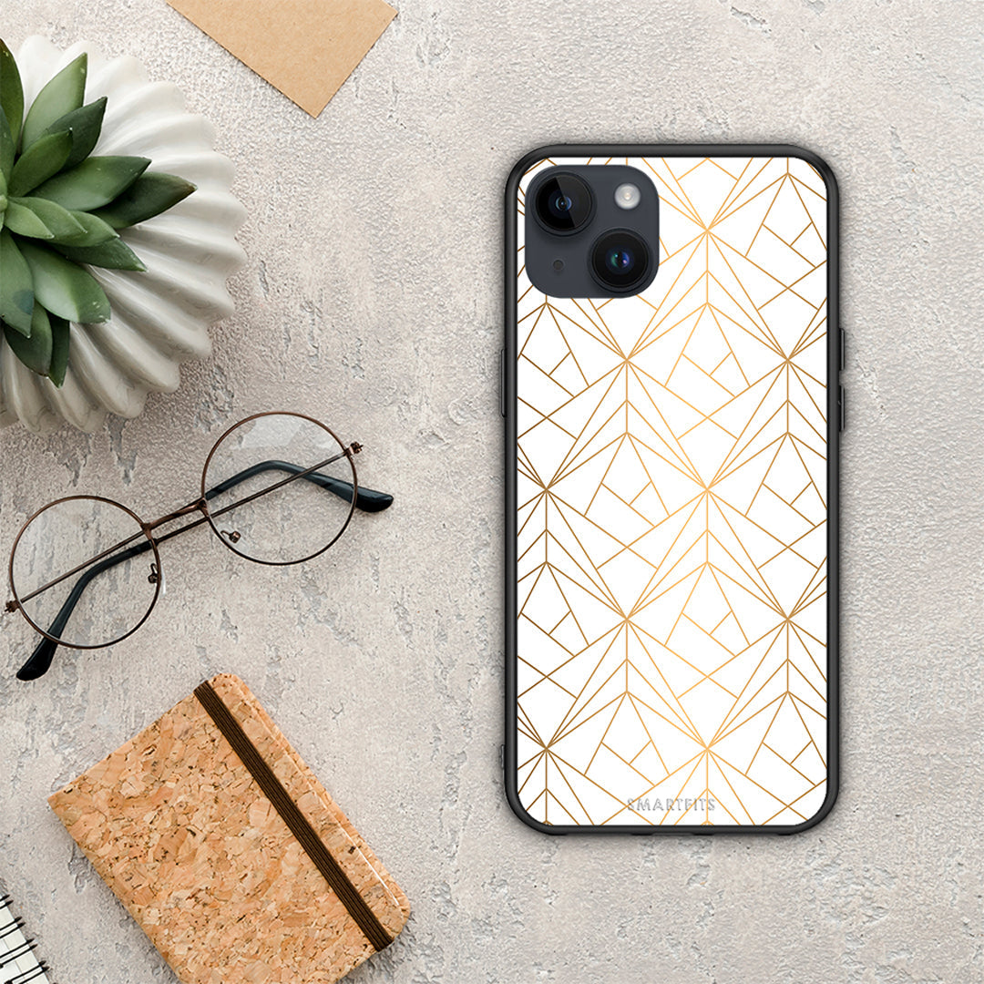 Geometric Luxury White - iPhone 15 Plus case