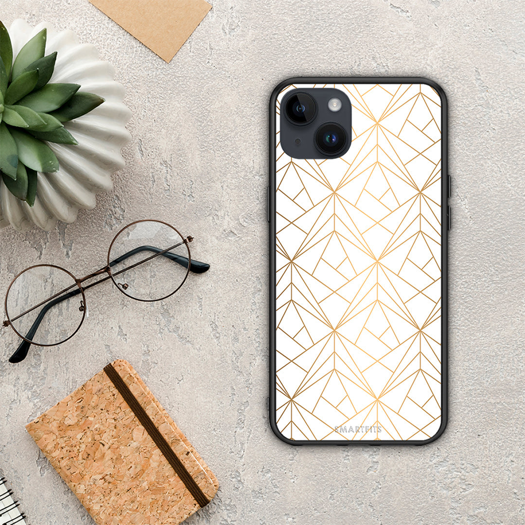 Geometric Luxury White - iPhone 14 Plus case