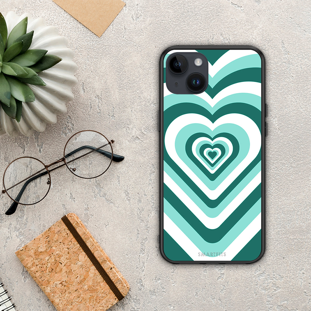 Green Hearts - iPhone 14 Plus case