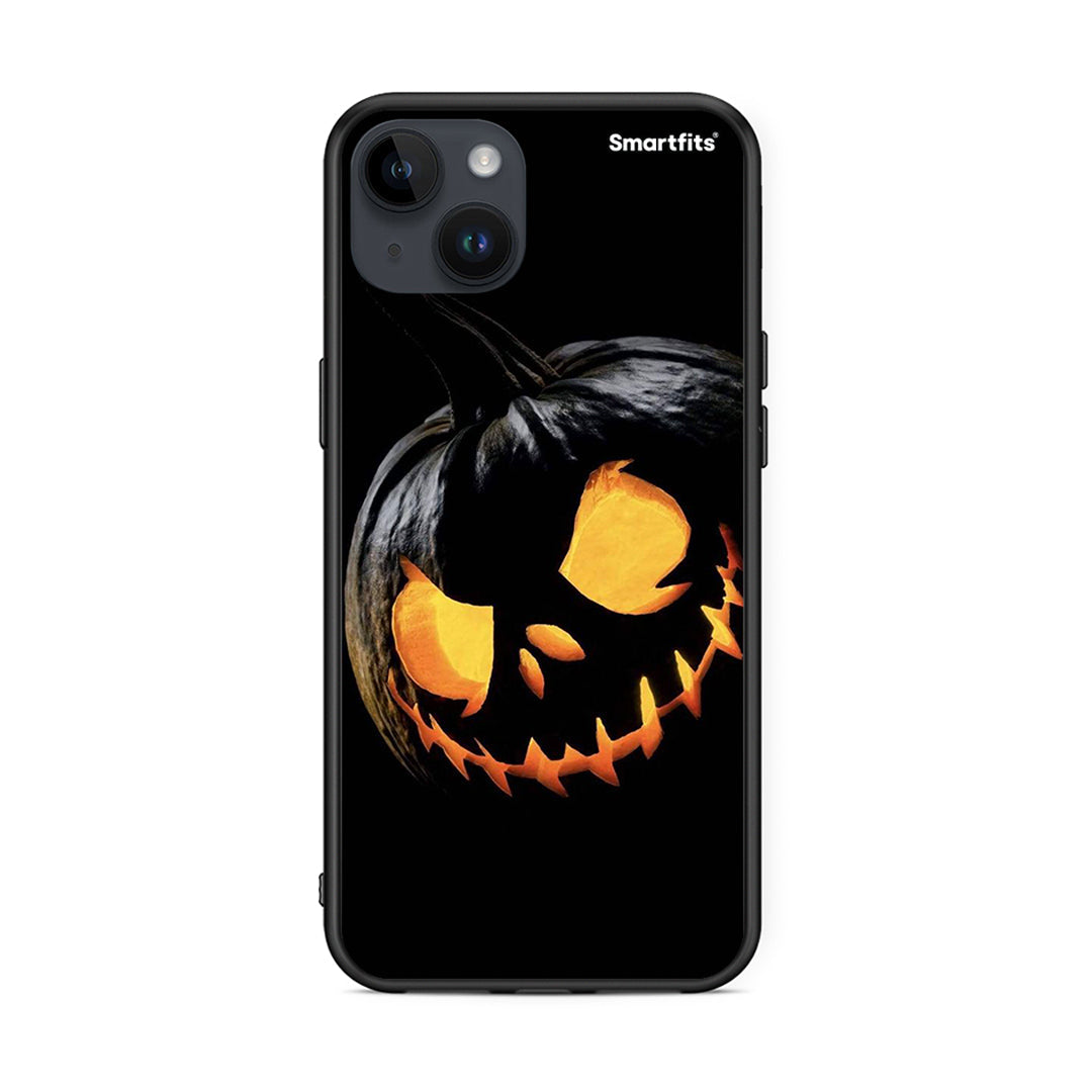 iPhone 14 Plus Halloween Scary Pumpkin θήκη από τη Smartfits με σχέδιο στο πίσω μέρος και μαύρο περίβλημα | Smartphone case with colorful back and black bezels by Smartfits