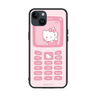 Thumbnail for iPhone 15 Plus Hello Kitten Θήκη Αγίου Βαλεντίνου από τη Smartfits με σχέδιο στο πίσω μέρος και μαύρο περίβλημα | Smartphone case with colorful back and black bezels by Smartfits