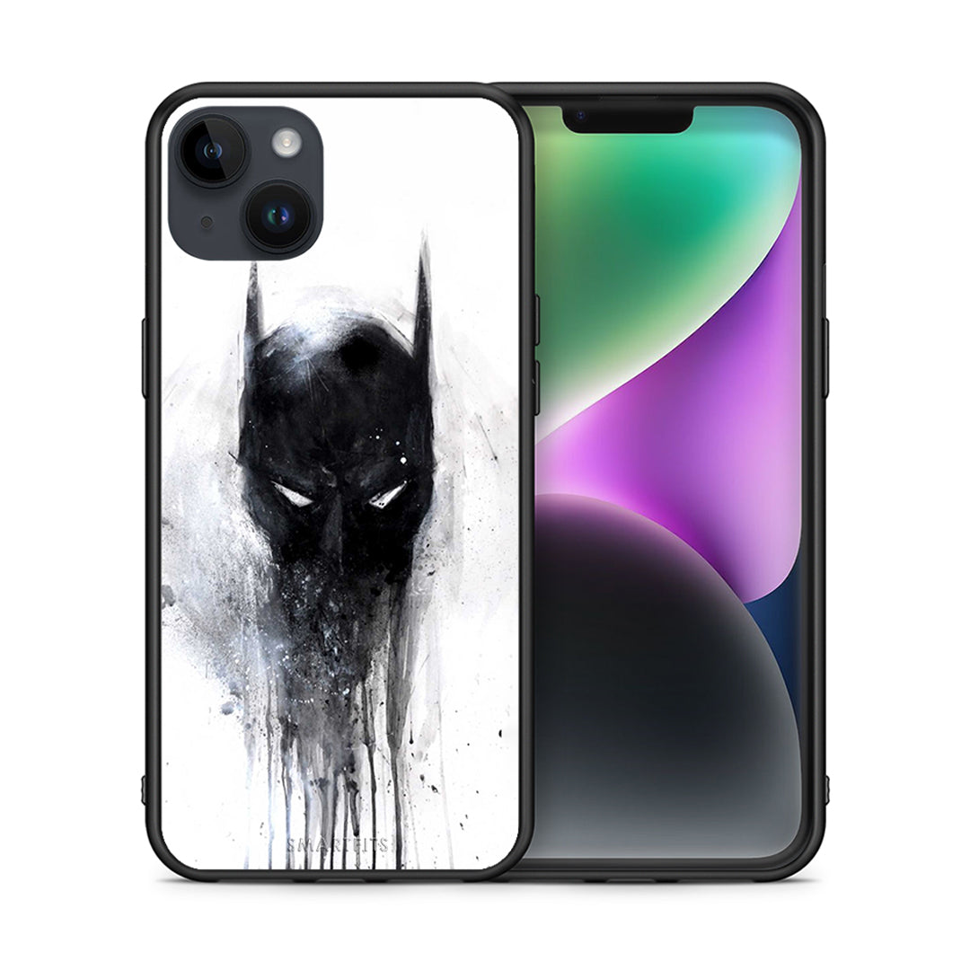 Θήκη iPhone 15 Plus Paint Bat Hero από τη Smartfits με σχέδιο στο πίσω μέρος και μαύρο περίβλημα | iPhone 15 Plus Paint Bat Hero case with colorful back and black bezels