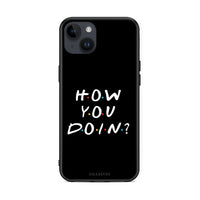 Thumbnail for iPhone 14 Plus How You Doin θήκη από τη Smartfits με σχέδιο στο πίσω μέρος και μαύρο περίβλημα | Smartphone case with colorful back and black bezels by Smartfits