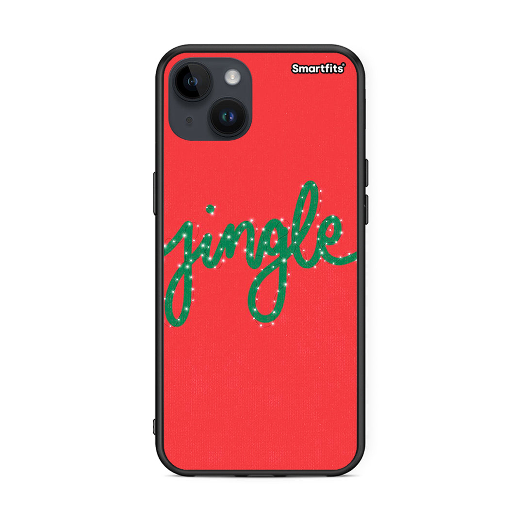 iPhone 14 Plus Jingle Xmas θήκη από τη Smartfits με σχέδιο στο πίσω μέρος και μαύρο περίβλημα | Smartphone case with colorful back and black bezels by Smartfits