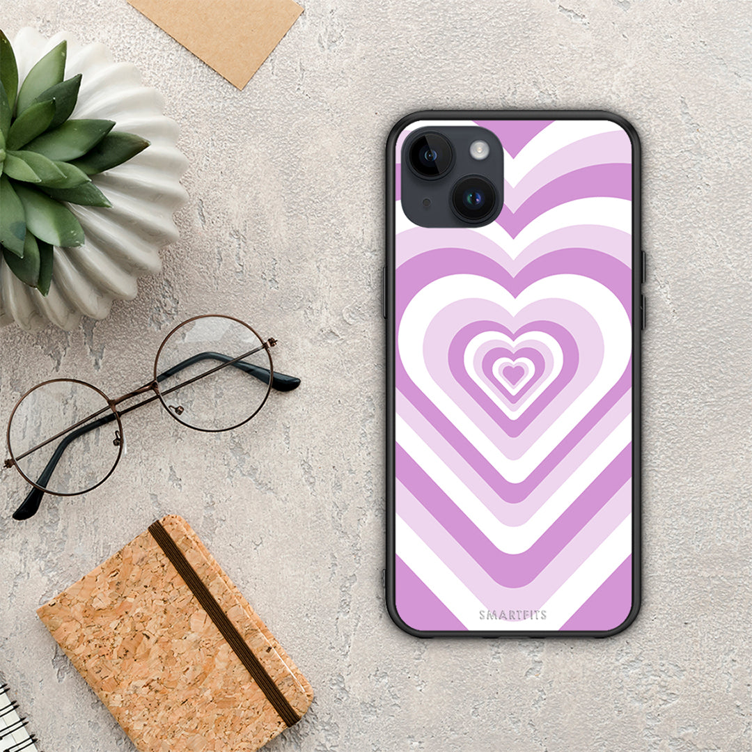 Lilac Hearts - iPhone 15 Plus case
