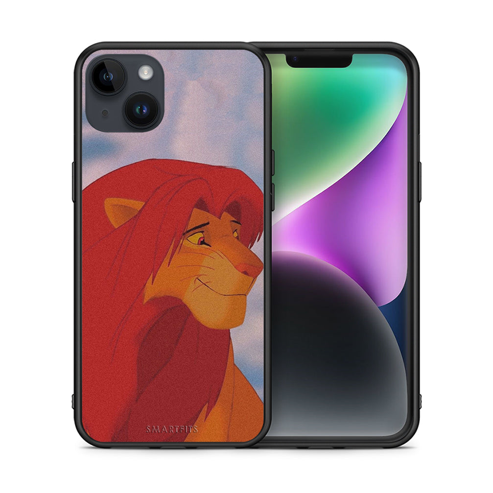 Θήκη Αγίου Βαλεντίνου iPhone 15 Plus Lion Love 1 από τη Smartfits με σχέδιο στο πίσω μέρος και μαύρο περίβλημα | iPhone 15 Plus Lion Love 1 case with colorful back and black bezels