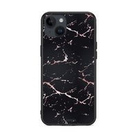 Thumbnail for 4 - iPhone 15 Plus Black Rosegold Marble case, cover, bumper
