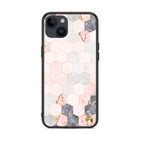 Thumbnail for 4 - iPhone 15 Plus Hexagon Pink Marble case, cover, bumper