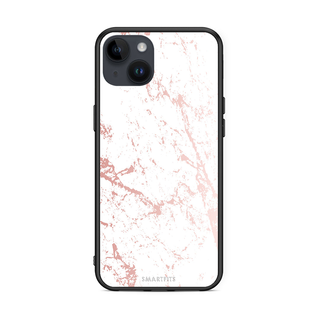 116 - iPhone 14 Plus Pink Splash Marble case, cover, bumper