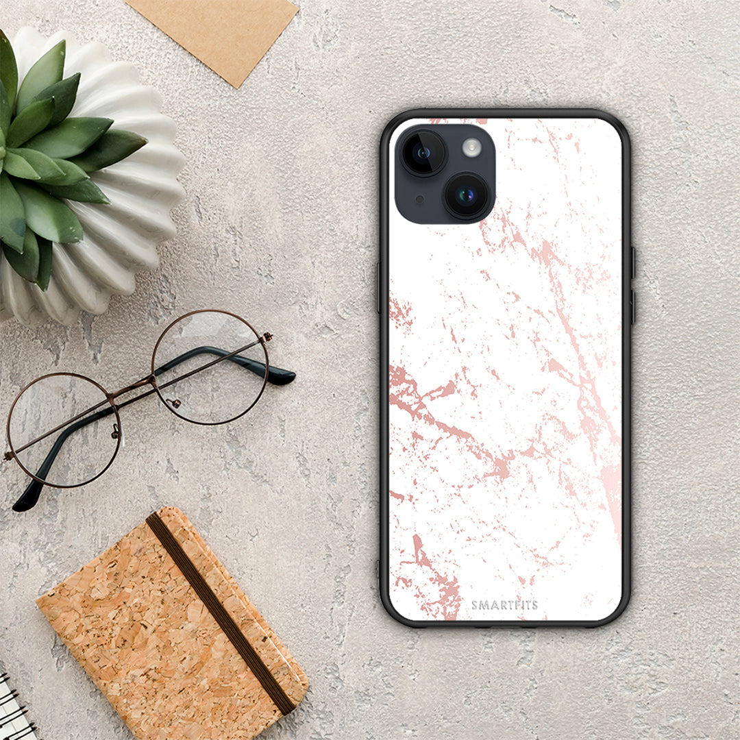 Marble Pink Splash - iPhone 15 Plus case