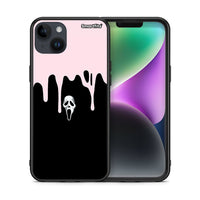 Thumbnail for Θήκη iPhone 14 Plus Melting Halloween Mask από τη Smartfits με σχέδιο στο πίσω μέρος και μαύρο περίβλημα | iPhone 14 Plus Melting Halloween Mask case with colorful back and black bezels