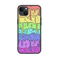 Thumbnail for iPhone 15 Plus Melting Rainbow θήκη από τη Smartfits με σχέδιο στο πίσω μέρος και μαύρο περίβλημα | Smartphone case with colorful back and black bezels by Smartfits
