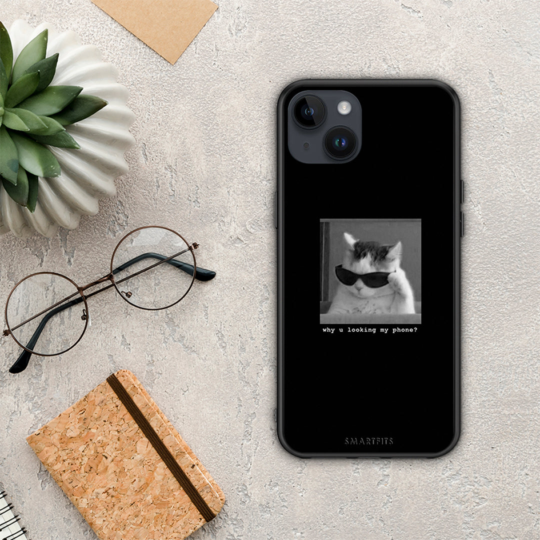 Meme Cat - iPhone 15 Plus case