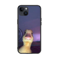 Thumbnail for iPhone 15 Plus Meme Duck θήκη από τη Smartfits με σχέδιο στο πίσω μέρος και μαύρο περίβλημα | Smartphone case with colorful back and black bezels by Smartfits