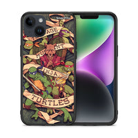 Thumbnail for Θήκη iPhone 15 Plus Ninja Turtles από τη Smartfits με σχέδιο στο πίσω μέρος και μαύρο περίβλημα | iPhone 15 Plus Ninja Turtles case with colorful back and black bezels