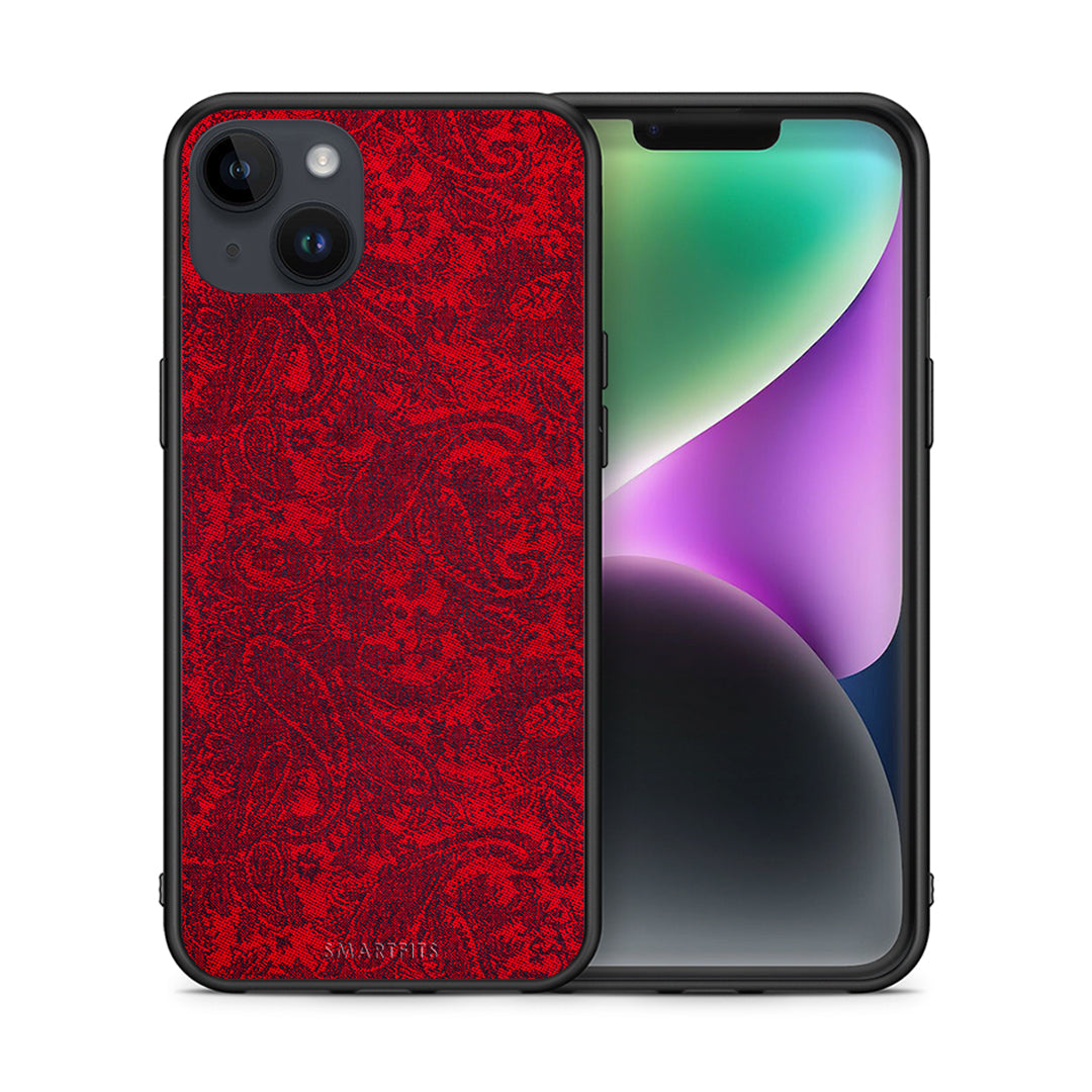 Θήκη iPhone 14 Plus Paisley Cashmere από τη Smartfits με σχέδιο στο πίσω μέρος και μαύρο περίβλημα | iPhone 14 Plus Paisley Cashmere case with colorful back and black bezels