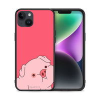 Thumbnail for Θήκη Αγίου Βαλεντίνου iPhone 15 Plus Pig Love 1 από τη Smartfits με σχέδιο στο πίσω μέρος και μαύρο περίβλημα | iPhone 15 Plus Pig Love 1 case with colorful back and black bezels