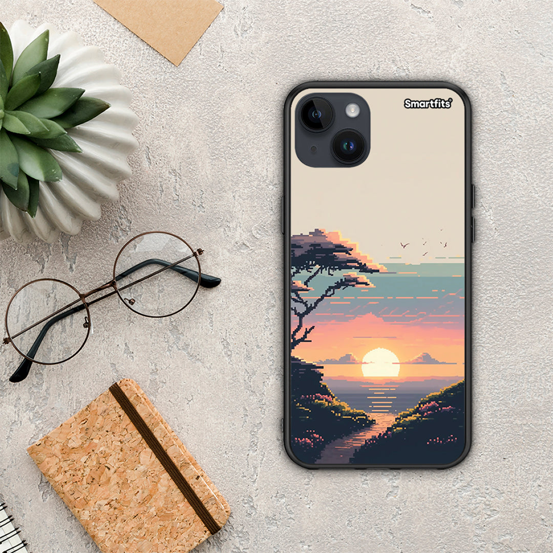 Pixel Sunset - iPhone 15 Plus case