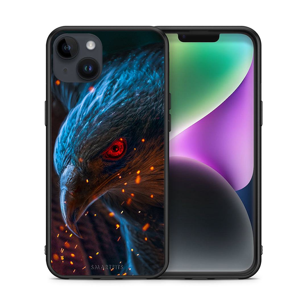 Θήκη iPhone 15 Plus Eagle PopArt από τη Smartfits με σχέδιο στο πίσω μέρος και μαύρο περίβλημα | iPhone 15 Plus Eagle PopArt case with colorful back and black bezels