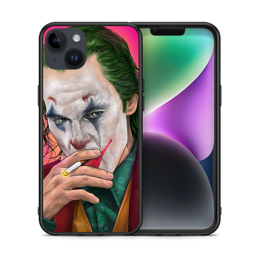Θήκη iPhone 15 Plus JokesOnU PopArt από τη Smartfits με σχέδιο στο πίσω μέρος και μαύρο περίβλημα | iPhone 15 Plus JokesOnU PopArt case with colorful back and black bezels