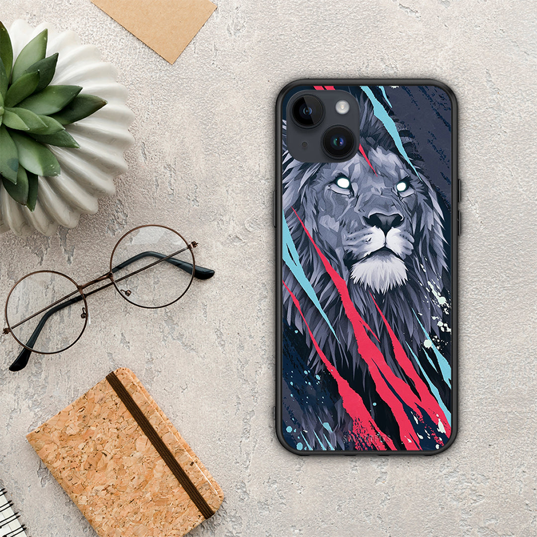 Popart Lion Designer - iPhone 15 Plus case
