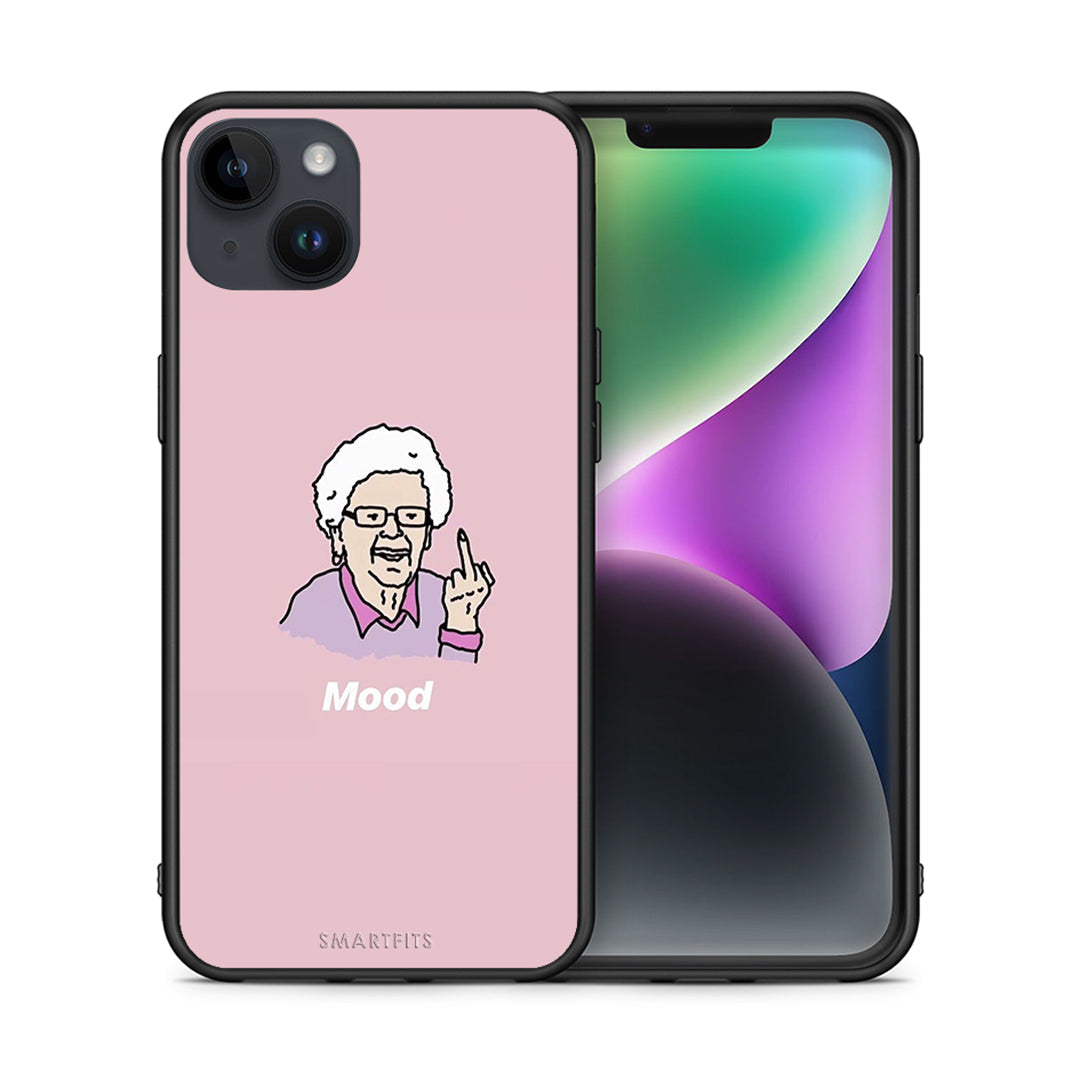 Θήκη iPhone 14 Plus Mood PopArt από τη Smartfits με σχέδιο στο πίσω μέρος και μαύρο περίβλημα | iPhone 14 Plus Mood PopArt case with colorful back and black bezels