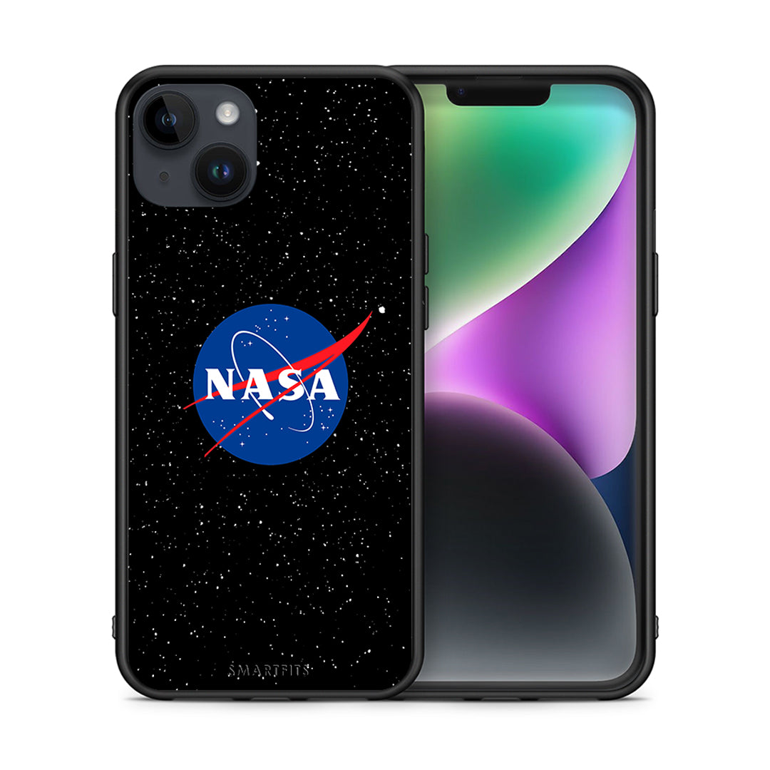 Θήκη iPhone 15 Plus NASA PopArt από τη Smartfits με σχέδιο στο πίσω μέρος και μαύρο περίβλημα | iPhone 15 Plus NASA PopArt case with colorful back and black bezels