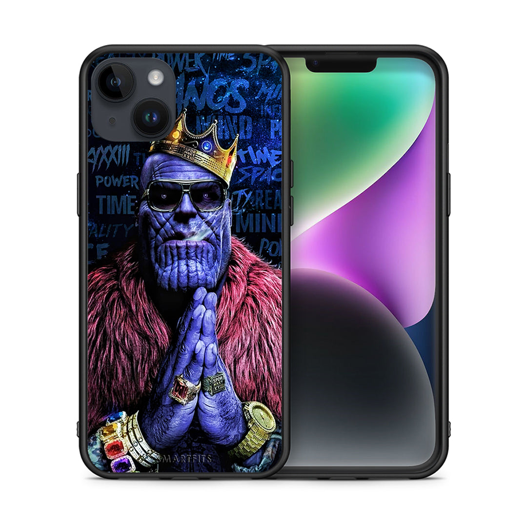 Θήκη iPhone 14 Plus Thanos PopArt από τη Smartfits με σχέδιο στο πίσω μέρος και μαύρο περίβλημα | iPhone 14 Plus Thanos PopArt case with colorful back and black bezels